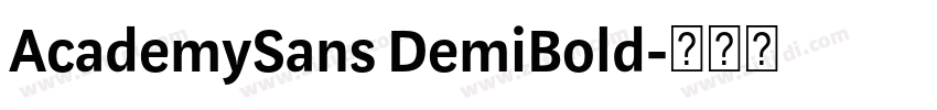 AcademySans DemiBold字体转换